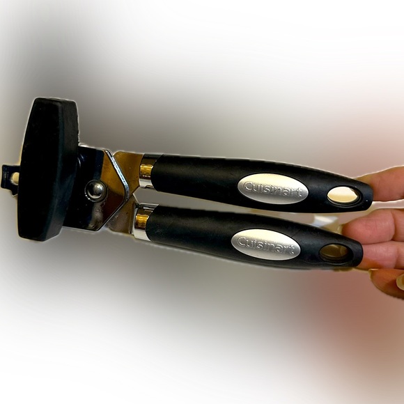 CUISINART HANDHELD MANUAL CAN OPENER STAINLESS STEEL KITCHEN TOOL RUBBER HANDLE - Picture 3 of 6